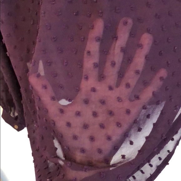 Anthropologie: Alya purple sheer top - Picture 4 of 5